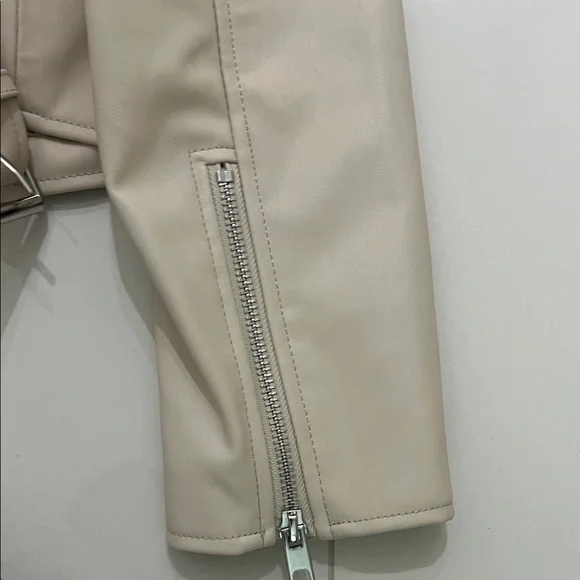 Zara Men's Light Tan Biker Jacket